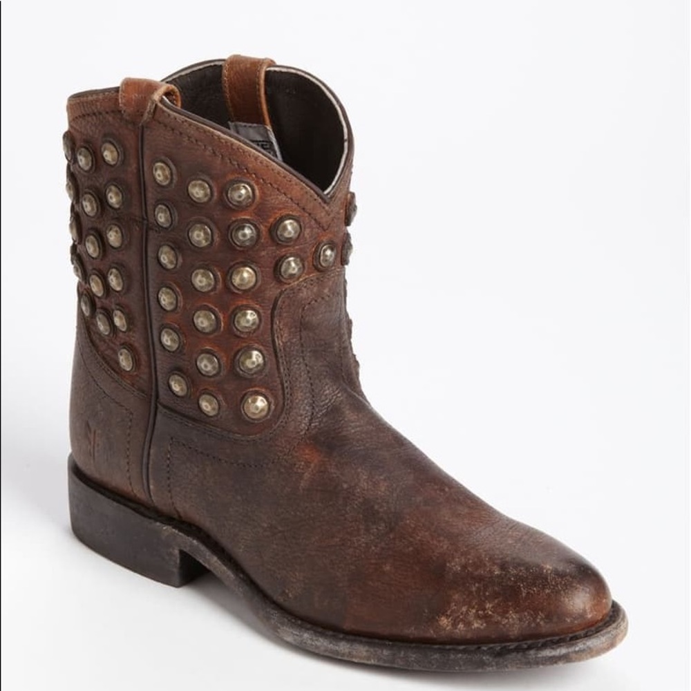 Frye Wyatt Disc Short Boot Cognac Women’s Size 11 - Picture 2 of 8